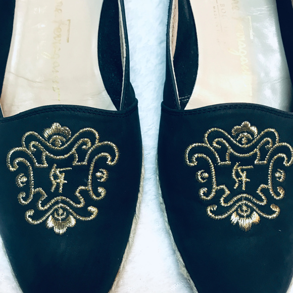 Salvatore Ferragamo suede Loafer Espadrille Flats - Picture 2 of 8